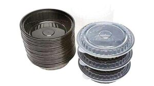 طبق اسود مدور (جملة الــ 100 طبق)