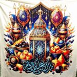 مفرش قطيفه فانوس