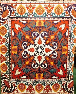 مفرش قطيفه مزخرف