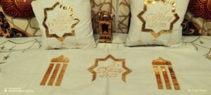 مفرش رانر رمضاني تطريز 2 مخدة